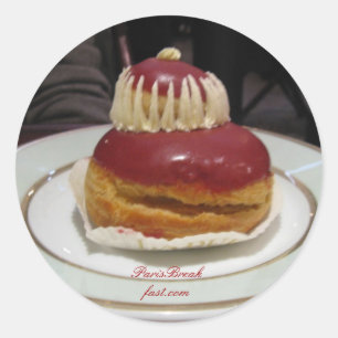 Parijs Desserts Ronde Sticker