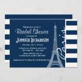 Parijs; donkere middernacht blauwe horizontale str kaart (Voorkant / Achterkant)