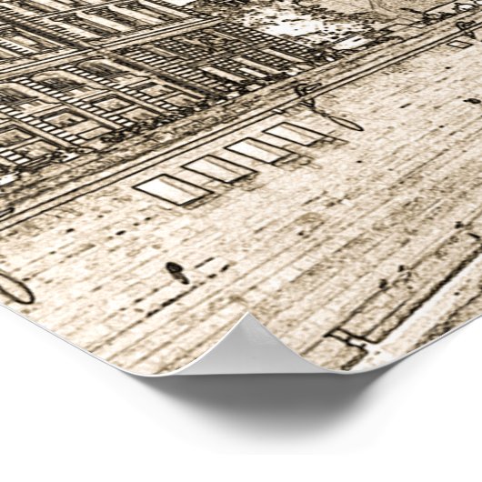 Parijs door het Poster Seine (Hoek)