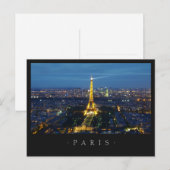 Parijs door Night briefkaart (Voorkant / Achterkant)