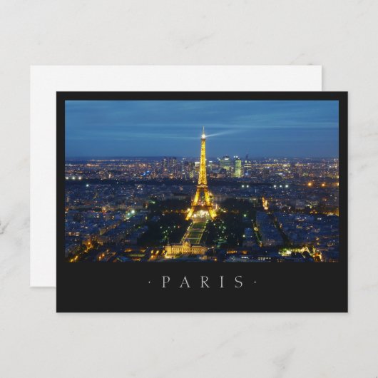 Parijs door Night briefkaart (Voorkant / Achterkant)