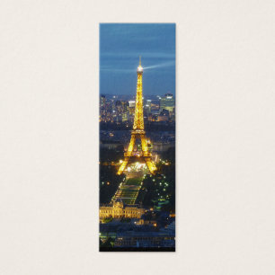Parijs door Night Eiffel Tower Mini Bladwijzer Visitekaartjes