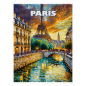Parijs, een lichtsporenstad perfect poster (Voorkant)