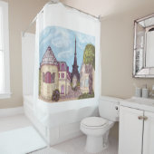 Parijs Eiffel geïnspireerd landschapsgordijn Douchegordijn (In situ)