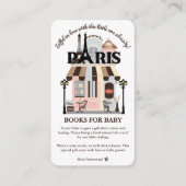 Parijs Eiffel in Love French Cafe Baby shower Informatiekaartje (Voorkant)