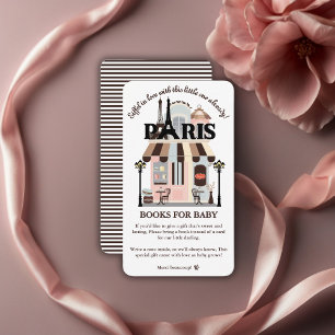 Parijs Eiffel in Love French Cafe Baby shower Informatiekaartje