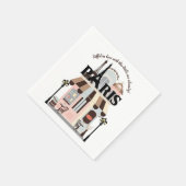 Parijs Eiffel in Love French Cafe Baby shower Servet (Hoek)