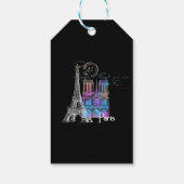 Parijs Eiffel Notre Dame Rainbow Frans cadeau Labe Cadeaulabel (Achterkant)