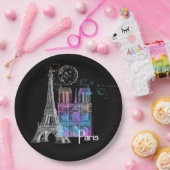Parijs Eiffel Notre Dame Rainbow Frans Papier Bord (Feest)
