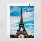 Parijs, Eiffel Tower, Frankrijk Briefkaart (Voorkant / Achterkant)