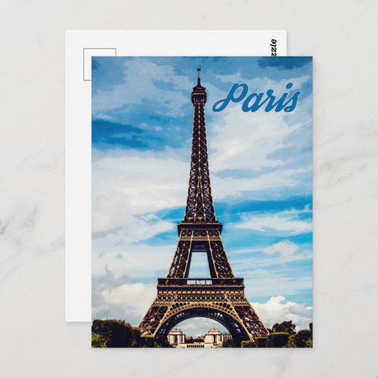 Parijs, Eiffel Tower, Frankrijk Briefkaart (Voorkant / Achterkant)