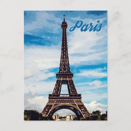 Parijs, Eiffel Tower, Frankrijk Briefkaart (Voorkant)