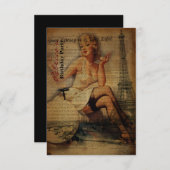 parijs eiffel tower girly parisian - verjaardag kaart (Voorkant / Achterkant)