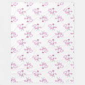 Parijs, Eiffel Tower met roze Bow Fleece Deken (Voorkant)