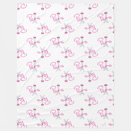 Parijs, Eiffel Tower met roze Bow Fleece Deken