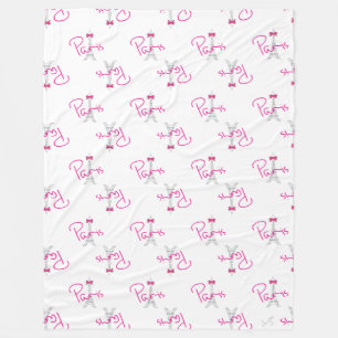 Parijs, Eiffel Tower met roze Bow Fleece Deken