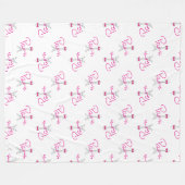 Parijs, Eiffel Tower met roze Bow Fleece Deken (Voorkant (Horizontaal))