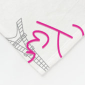 Parijs, Eiffel Tower met roze Bow Fleece Deken (Hoek)