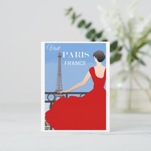  Parijs Eiffel Tower Travel Briefkaart (Staand voorkant)