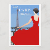  Parijs Eiffel Tower Travel Briefkaart (Voorkant)