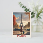 Parijs Eiffel Tower Travel Briefkaart (Staand voorkant)