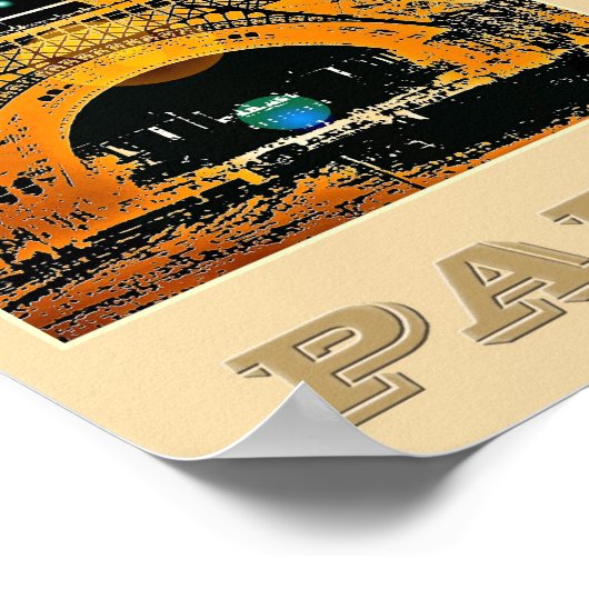 Parijs Eiffeltoren - 01 - Reisposter Poster (Hoek)