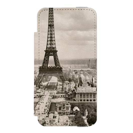 Parijs: Eiffeltoren, 1900 Incipio iPhone Portemonnee Hoesje (Voorkant Agenda)