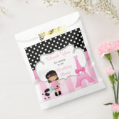 Parijs Eiffeltoren Afro-Amerikaans meisje Bedankzakje (Gezegeld)