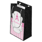 Parijs Eiffeltoren Afro-Amerikaans meisje Klein Cadeauzakje (Achterkant Gekanteld)