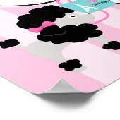 Parijs Eiffeltoren Afro-Amerikaans meisje Poster (Hoek)