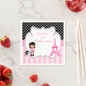 Parijs Eiffeltoren Afro-Amerikaans meisje Servet (Insitu)