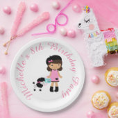 Parijs Eiffeltoren Afro-Amerikaans Papieren Bordje (Feest)