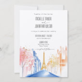 Parijs Eiffeltoren bestemming bruiloft Kaart (Voorkant)