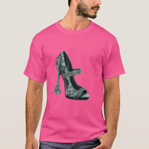 Parijs Eiffeltoren bezienswaardigheden Hoge hak Mo T-shirt