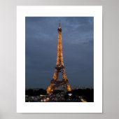 Parijs Eiffeltoren bij nacht Poster (Voorkant)