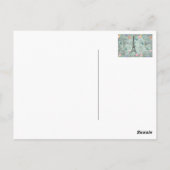 Parijs-Eiffeltoren-Bloem-Floral--Rozen Briefkaart (Achterkant)