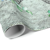 Parijs-Eiffeltoren-Bloem-Floral--Rozen Cadeaupapier (Rol Hoek)