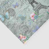 Parijs-Eiffeltoren-Bloem-Floral--Rozen Tissuepapier (Detail)