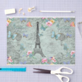 Parijs-Eiffeltoren-Bloem-Floral--Rozen Tissuepapier (Craft)