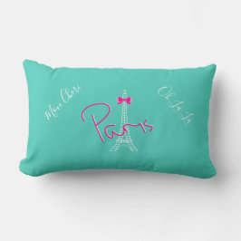 Parijs, Eiffeltoren boog Frans Modern Turquoise Kussen