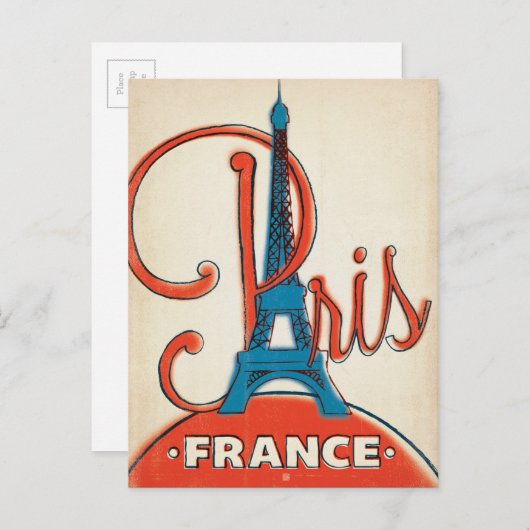 Parijs - Eiffeltoren Briefkaart (Voorkant / Achterkant)