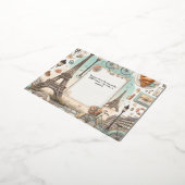 Parijs Eiffeltoren Briefkaart met goudfolie – Eleg (Gedraaid)