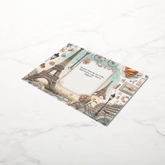 Parijs Eiffeltoren Briefkaart met goudfolie – Eleg (Gedraaid)