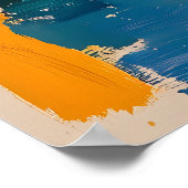 Parijs Eiffeltoren en brug in Fauvistisch artistie Poster (Hoek)