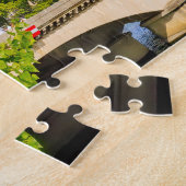 Parijs, Eiffeltoren en de Seine, Frankrijk. Jigsa Legpuzzel (Zijkant)