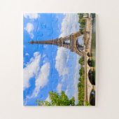 Parijs, Eiffeltoren en de Seine, Frankrijk. Legpuzzel (Verticaal)