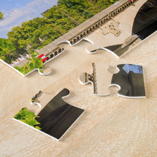 Parijs, Eiffeltoren en de Seine, Frankrijk. Legpuzzel (Zijkant)