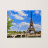 Parijs, Eiffeltoren en de Seine, Frankrijk. Legpuzzel (Horizontaal)