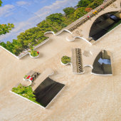 Parijs, Eiffeltoren en de Seine, Frankrijk. Legpuzzel (Zijkant)