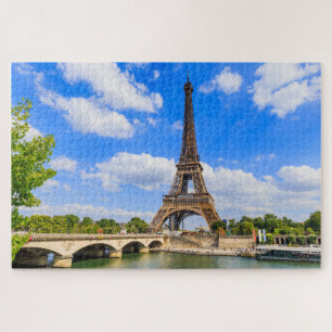 Parijs, Eiffeltoren en de Seine, Frankrijk. Legpuzzel